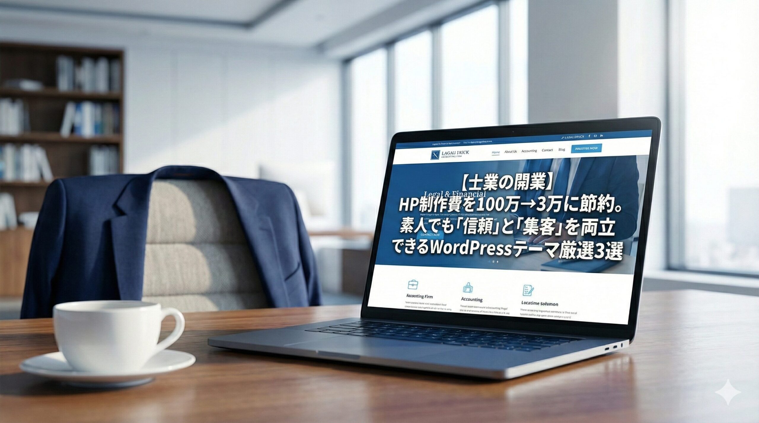 【士業の開業】HP制作費を100万→3万に節約。素人でも「信頼」と「集客」を両立できるWordPressテーマ厳選3選